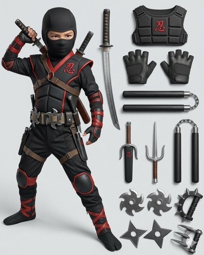 Halloween costume ninja set - halloween,